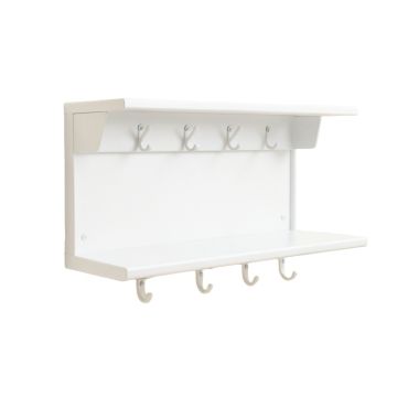Bay Crossing Wall-Mounted Entryway Organizer Shelf - White