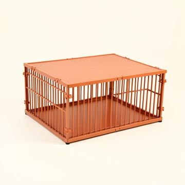 Cove Bridge Empty Furniture-Style Pet Crate - Terracotta (synthetic illustration; no displayed measurements)