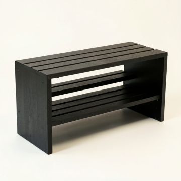 Dune Bridge Shoe Storage Bench - Black (synthetic illustration; no displayed measurements)