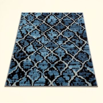 Mcguigan Ombre Lattice Blue/Black Area Rug (synthetic illustration; no displayed measurements)