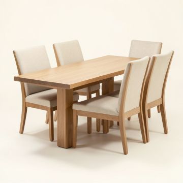 Olivã©R 5 Piece Extendable Solid Wood Dining Set (synthetic illustration; no displayed measurements)