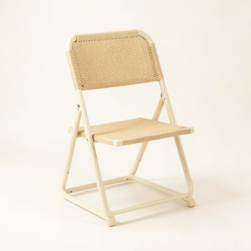 Reed Dale Folding Outdoor Chair - Cream (synthetic illustration; no displayed measurements)
