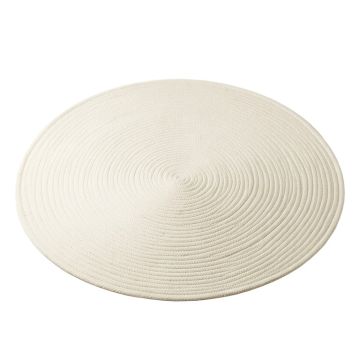 Moss Bluff Round Area Rug - Cream