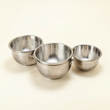 Denmark Stainless Steel Colander Set (synthetic illustration; no displayed measurements)