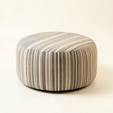 Overstreet 18 '' Round Striped Pouf Ottoman (synthetic illustration; no displayed measurements)