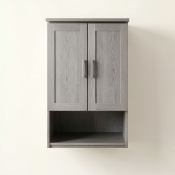 Linden Bridge Wall-Mounted Laundry Cabinet - Gray (synthetic illustration; no displayed measurements)