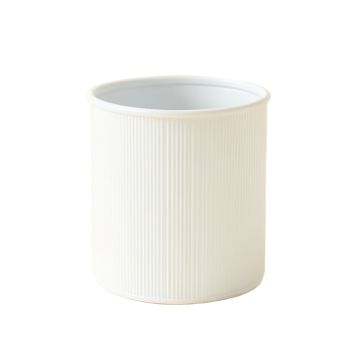 Ridge Crest Empty Candle Holder - White