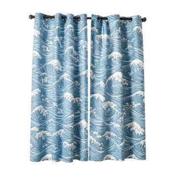 Ambesonne Blue Curtains