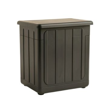 Dawn Canyon Narrow Outdoor Storage Bench - Black