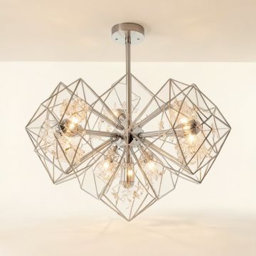 Moxley 6-Light Unique / Statement Geometric Chandelier (synthetic illustration; no displayed measurements)