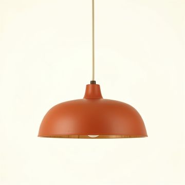 Harbor Crossing Pendant Light Suspended From One Plain Cable - Terracotta (synthetic illustration; no displayed measurements)