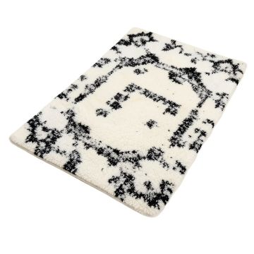 Soho Hand-Tufted Wool White/Black Area Rug