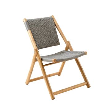Laurel Bridge Folding Outdoor Chair - Gray (synthetic illustration; no displayed measurements)