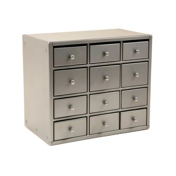 Flint Crossing Small-Parts Storage Drawer Cabinet - Gray