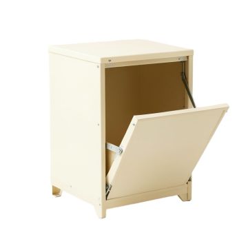 Ridge Bridge Freestanding Pull-Out Hamper Cabinet - Ivory