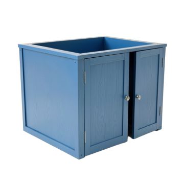 Meadow Crossing Empty Furniture-Style Litter Enclosure - Blue