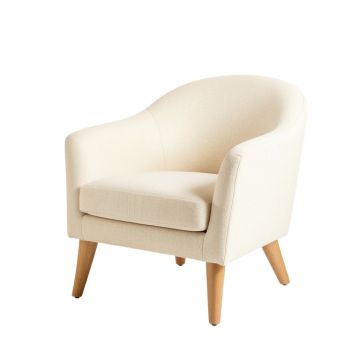 Spruce Bluff Upholstered Armchair - Cream (synthetic illustration; no displayed measurements)