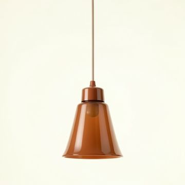 Clay Bluff Pendant Light Suspended From One Plain Cable - Terracotta (synthetic illustration; no displayed measurements)