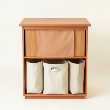 Briar Dale Laundry Sorting Station With Plain Removable Bags - Terracotta (synthetic illustration; no displayed measurements)
