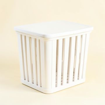 Aspen Bend Laundry Hamper - White (synthetic illustration; no displayed measurements)