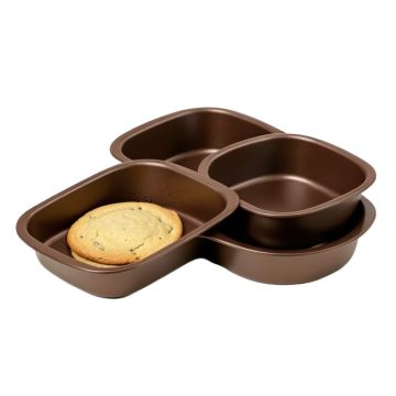 Ayesha Nonstick Bakeware Cake Pan , Cookie Sheet , And Springform Pan Set , 3-Piece