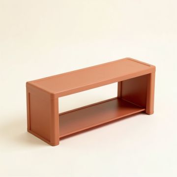 Dune Bluff Narrow Outdoor Storage Bench - Terracotta (synthetic illustration; no displayed measurements)