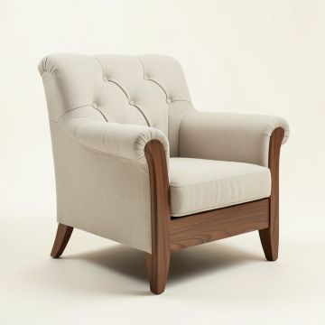 Schuh 32 '' Wide Tufted Cotton Armchair (synthetic illustration; no displayed measurements)