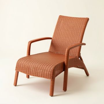 Fern Branch Outdoor Lounge Chair - Terracotta (synthetic illustration; no displayed measurements)