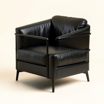Aubrie 29 '' Wide Top Grain Leather Armchair (synthetic illustration; no displayed measurements)
