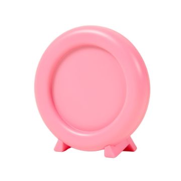 14 '' Pink Hibiscus Clock With Thermometer