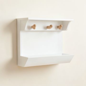 Sage Canyon Wall-Mounted Entryway Organizer Shelf - White (synthetic illustration; no displayed measurements)