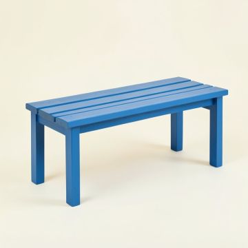 River Edge Indoor Bench - Blue (synthetic illustration; no displayed measurements)