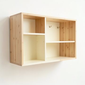 Aspen Brook Wall-Mounted Entryway Organizer Shelf - Cream (synthetic illustration; no displayed measurements)
