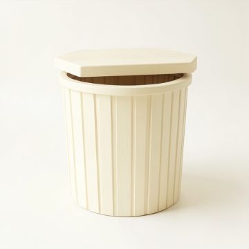 Slate Brook Closed Garden Compost Bin - Cream (synthetic illustration; no displayed measurements)