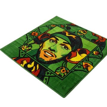 60S-70S Pop Art-Inspired Green Area Rug