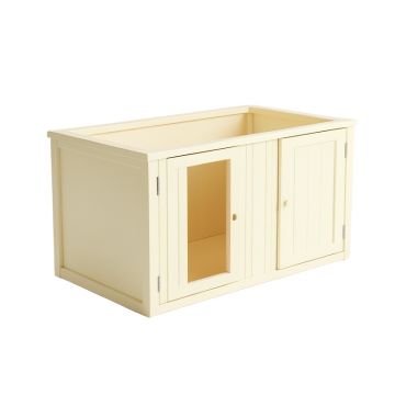 Clay Branch Empty Furniture-Style Litter Enclosure - Ivory