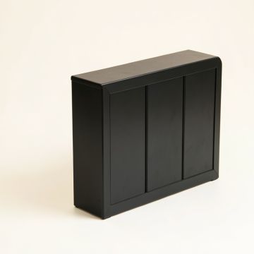 Shore Bluff Narrow Outdoor Storage Bench - Black (synthetic illustration; no displayed measurements)