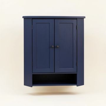 Aspen Branch Wall-Mounted Laundry Cabinet - Navy (synthetic illustration; no displayed measurements)