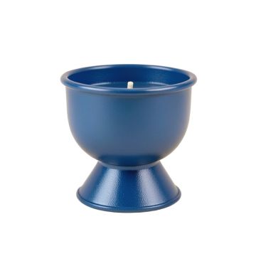 Olive Bend Empty Candle Holder - Blue