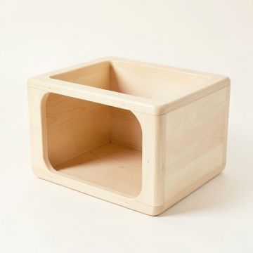 Briar Dell Empty Furniture-Style Litter Enclosure - Ivory (synthetic illustration; no displayed measurements)