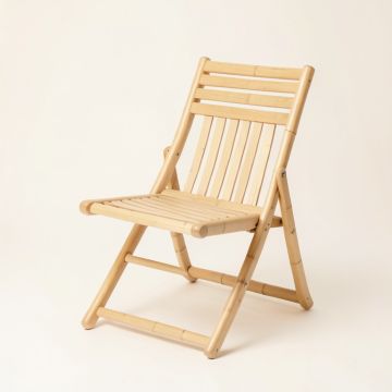 Ridge Bridge Folding Outdoor Chair - Beige (synthetic illustration; no displayed measurements)