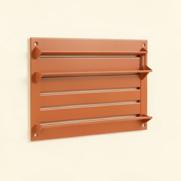 Moss Bridge Empty Wall-Mounted Tool Organizer Panel - Terracotta (synthetic illustration; no displayed measurements)