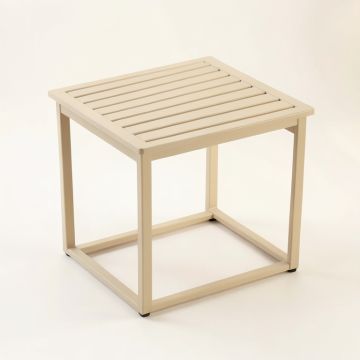 Rowan Arc Compact Balcony Table - Beige (synthetic illustration; no displayed measurements)
