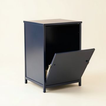 Cove Bridge Freestanding Pull-Out Hamper Cabinet - Navy (synthetic illustration; no displayed measurements)
