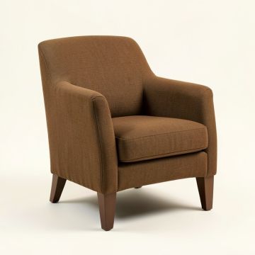 Pillsbury Upholstered Queen Anne Back Side Chair In Saddle Brown (synthetic illustration; no displayed measurements)
