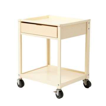 Ash Dale Empty Rolling Workshop Cart - Cream