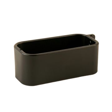 Cedar Bluff Empty Railing Planter With Integral Brackets - Black