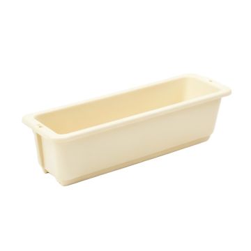 Cedar Branch Empty Railing Planter With Integral Brackets - Cream