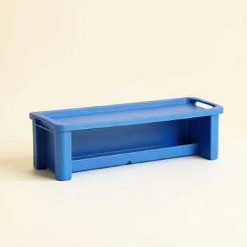 Olive Bend Narrow Outdoor Storage Bench - Blue (synthetic illustration; no displayed measurements)
