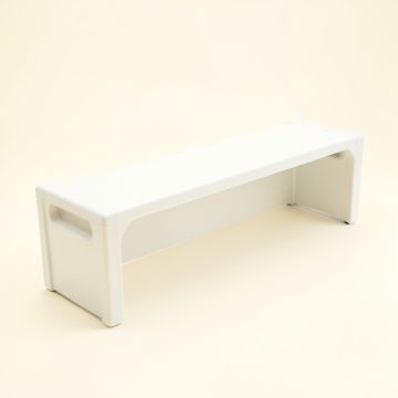 Cedar Crest Narrow Outdoor Storage Bench - White (synthetic illustration; no displayed measurements)